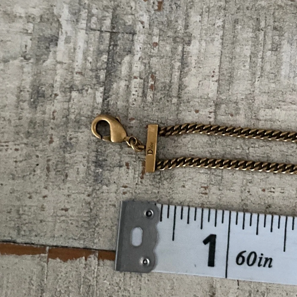 Dior Gold J'ADIOR Letter Double Chain Choker - Picture 6 of 7